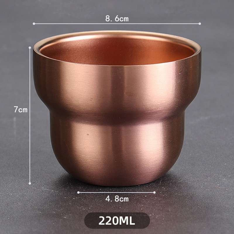 Gourd-shaped cup (rose gold)