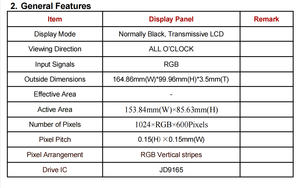 7 pantalla TFT 1024*600 módulo Lcd interfaz IPS RGB pantalla Lcd de 7,0 pulgadas pantalla Lcd TFT de 7,0 pulgadas para Monitor Industrial - Product Image 4