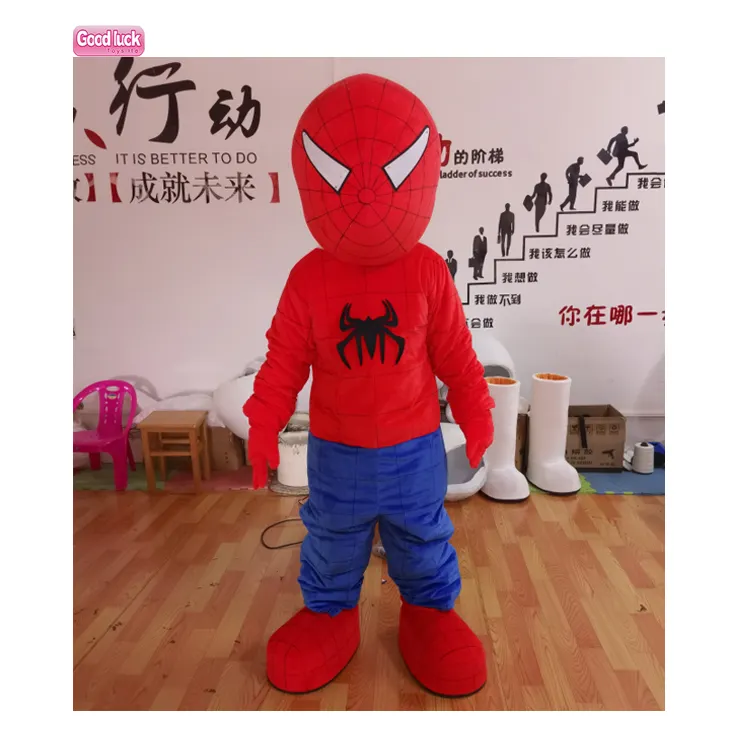 Disfraz de Mascota para promoción divertido Spiderman fiesta Unisex Animal niños disfraces personajes de dibujos animados disfraces para adultos