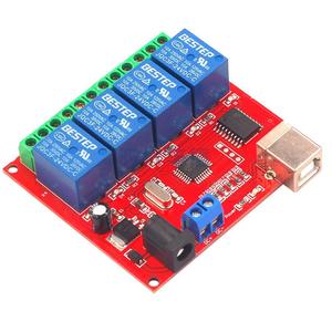5V 12V 24V USB Relay Control Switch 4 Channel Programmable Computer PC Smart <strong>Controller</strong> - Product Image 5