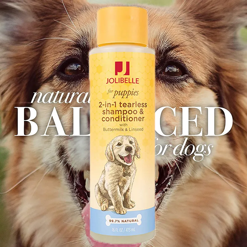 Etiqueta privada natural 2 em 1, shampoo condicionado para animais de estimação, ph equilibrado, filhote de cachorro, abelhas, suprimentos para o cuidado do cão orgânico, shampoo