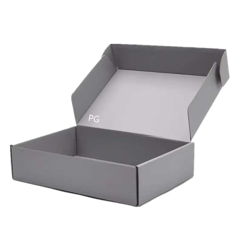 Экологичная темно-серая коробка для почтовых отправлений E flute, светло-серая коробка из гофрированной бумаги, упаковочная коробка для доставки одежды, рубашек