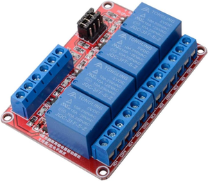 4-Kanal-5-V-Relaismodul 1Pack 5-V-Relaisplatine mit Optokoppler unterstützung Hoch-/Niedrig pegel auslöser für Relais - Product Image 1