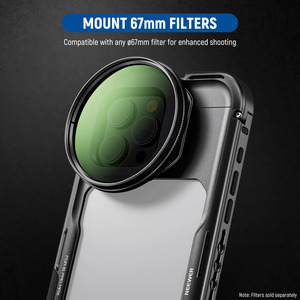 Hızlı yayın Video Rig telefonu sabitleyici 16 Pro/Pro Max kafes uyumlu iPhone 16 Pro Max 67mm filtre adaptörü kamera - Product Image 3