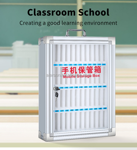 Tùy chỉnh trong suốt có thể khóa điện thoại di động lưu trữ hộp nhôm 12/24/36 di động vị trí với xử lý và tường khóa - Product Image 6