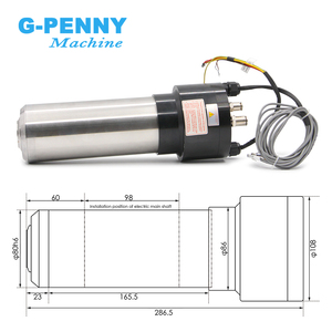 2.2kw ISO20水冷主轴ATC主轴电机220v 4极800Hz刀架IS020 - Product Image 2