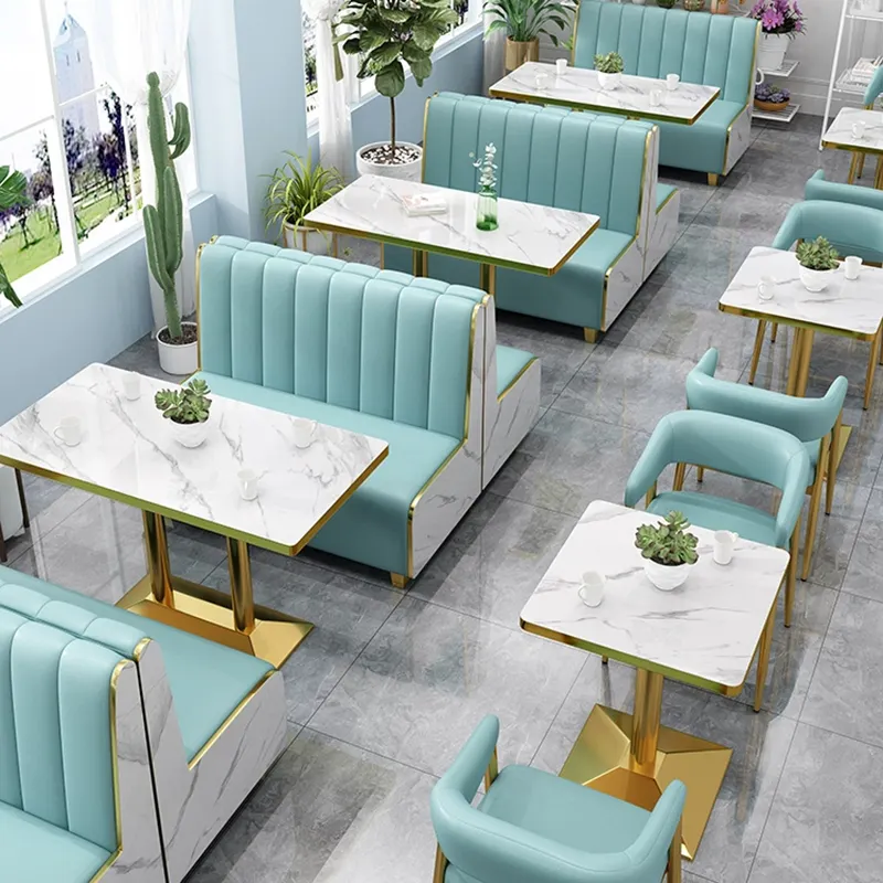 Purelyfeel Restaurant Sets Muebles Mesa de comedor con sillas Muebles de cafetería Mesas y sillas de café Entrega rápida Metal