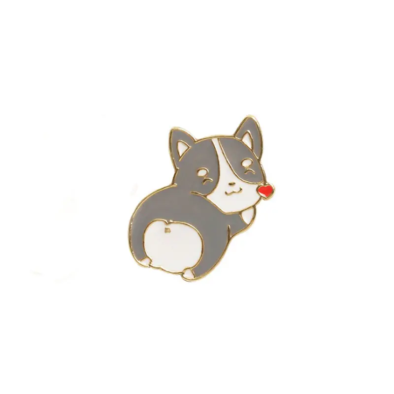 Mini dễ thương kim loại động vật Dog Panda Kẽm hợp kim men Pin biểu tượng tùy chỉnh kim loại ve áo Pin