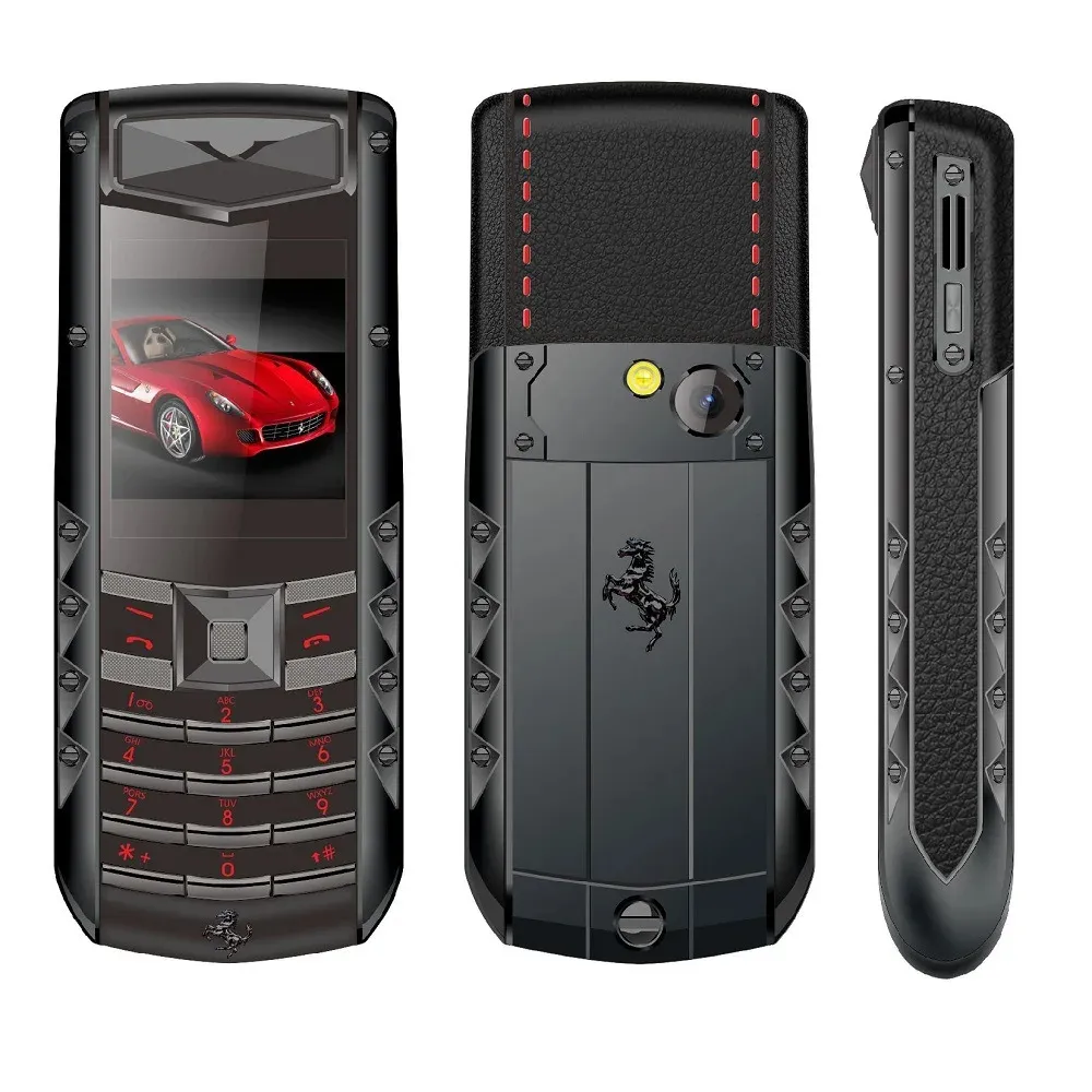 SERVO V5 Pro Ferrari pulsante dritto in metallo telefono cellulare per gli uomini funzione personalizzata di lusso