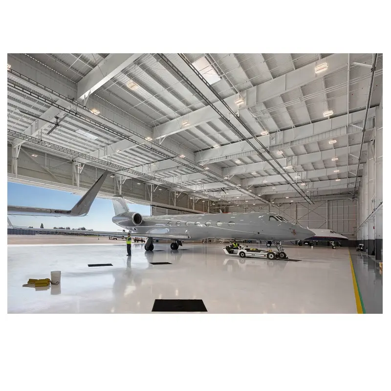 Hangar de avión de estructura de acero ligero prefabricado moderno personalizado a precio de fábrica de China