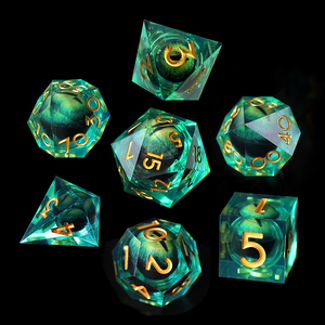 ชุดลูกเต๋า RPG Resin D และ D 7ชิ้นหลายสี D & D ลูกเต๋าหลายรูปแบบดันเจี้ยนและเกมเล่นตามบทบาทและเกมบนโต๊ะอื่นๆ - Product Image 5