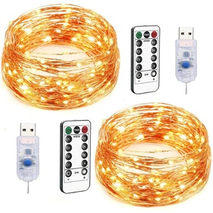 Kanlong 5M/10M/20MUSB電源フェアリーストリング8機能リモートコントロールフェアリー銅線ミニLEDストリングライト - Product Image 1