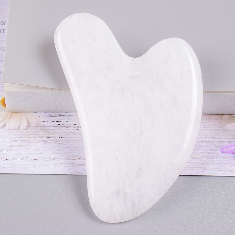 White jade heart-shaped scraping plate
