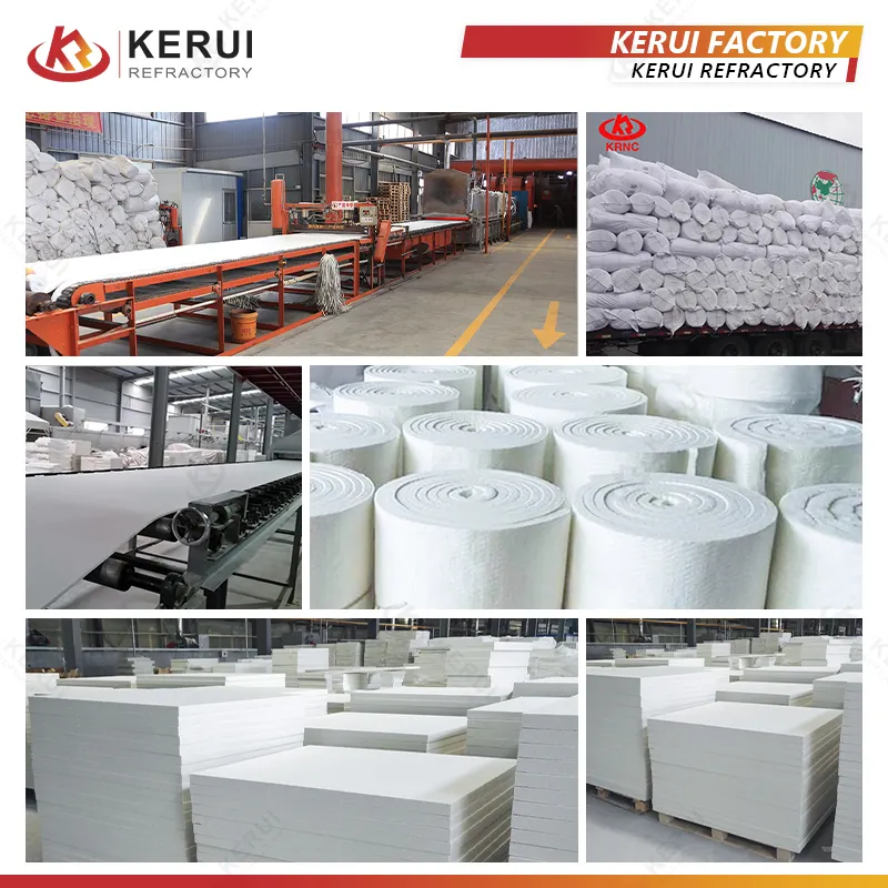 KERUI Relatively Thermal Ceramic Fiber Insulation Board For Cement Kilns