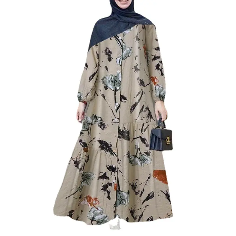2023 Linen Closed Abaya Daily Wear Muslim Girls Abaya Turkey Abaya Dubai Women Islamic Clothing Robes De La Turquie