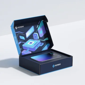 Customized Electronics <strong>Boxes</strong> with Logo Embossed UV Coating and Matt Lamination Sponge Lined Folder Type Shipments - Product Image 1