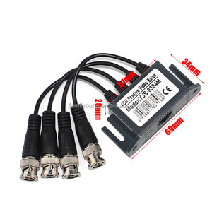 4 قنوات فيديو Balun BNC إلى UPT RJ45 محول محول محول فيديو عبر أزواج ملتوية لكاميرا AHD TVI CVI DVR ctv - Product Image 2