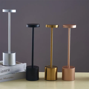 Lámpara de escritorio inalámbrica <span class=keywords><strong>LED</strong></span> de Metal portátil, lámpara de mesa de Control táctil recargable con atenuación continua para dormitorio de restaurante - Product Image 4