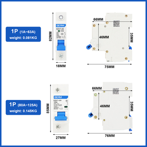 BERM sobrecarga MCB 1P <span class=keywords><strong>2P</strong></span> 3P 4P Interruptor de aire protegido para el hogar 32A 40A 63A 10A Disyuntor de circuito de DZ47-63 - Product Image 2