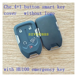 Durumda kabuk akıllı anahtar Fob anahtarsız giriş uzaktan 4 + 1 düğme logo HU100 acil anahtar olmadan 2014 2015 2016 2017 Chevrolet uyar - Product Image 2