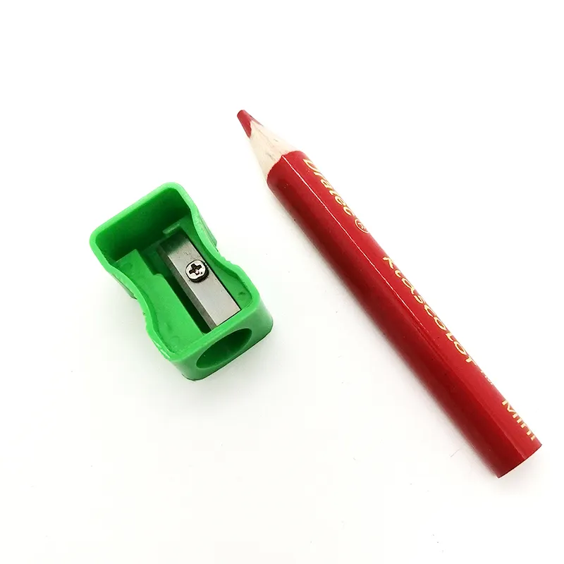 Holesaler-afilador de lápices manual no tóxico, pequeño agujero grande de plástico para lápices Jumbo