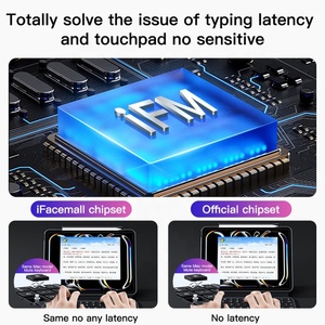 IFacemall Magic Keyboard with 360 Degree Rotating Keyboard Case for iPad Pro 12.9 Inch Air 13 2024 M2 Bluetoothsキーボードケース - Product Image 5