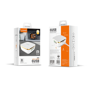 LDNIO A6704 Mobile Phone <strong>Charger</strong> Wholesale Desktop <strong>Charger</strong> with 6 USB 1 QC 3.0 5 AUTO-ID Power Adapter Total 35 W