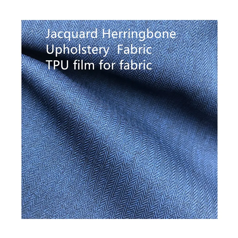 Jacquard Herringbone Kain Pelapis TPU Film untuk Kain untuk Fashion Pakaian Kasual