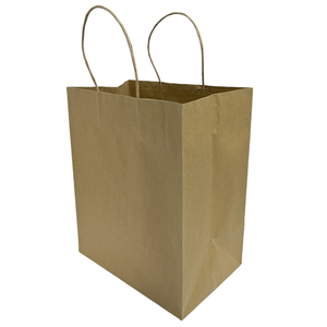 Personalize Machine Making Reciclável Brown Kraft Paper Bag Com Twisted <span class=keywords><strong>String</strong></span> <span class=keywords><strong>Handle</strong></span> Classic Style paper shopping bag packaging