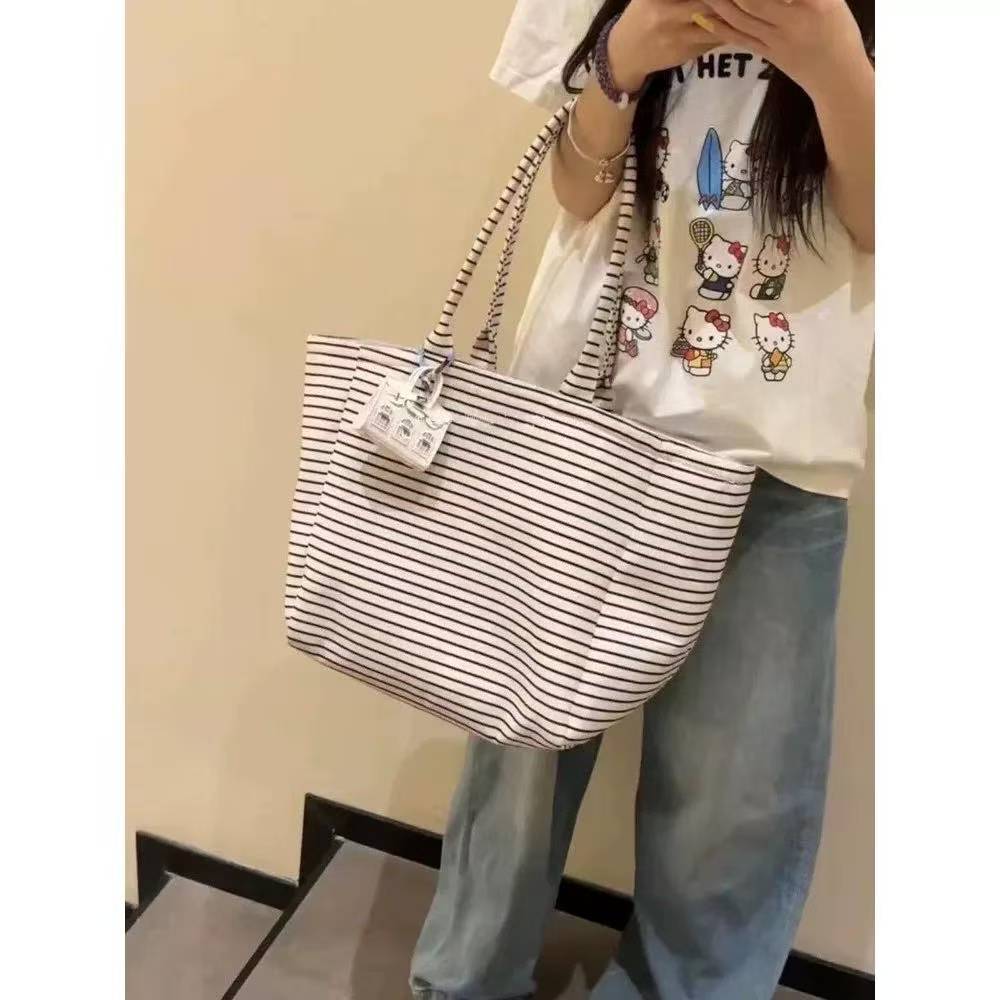 Borsa tote a righe-38x12x28