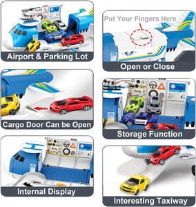 Ept tàu sân bay Máy bay trực thăng đồ chơi thiết lập xe theo dõi hàng hóa đồ chơi phương tiện đi lại máy bay cho trẻ em Đồ chơi - Product Image 6