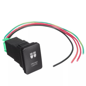 Quick Connect 12V beleuchteter Druckknopf schalter mit Verkabelung Pigtail Perfekt für Toyota 4Runner Tundra Driving Light Bar Installieren - Product Image 2