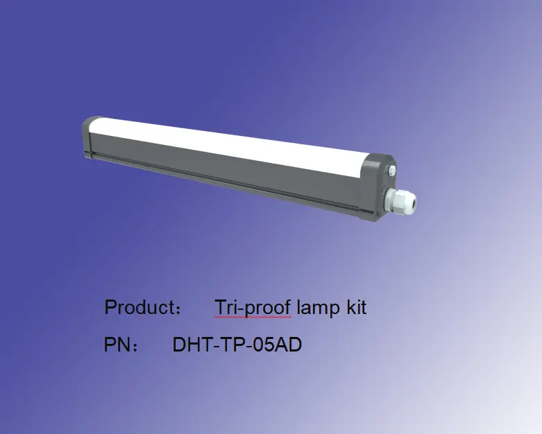 Lámpara LED Tri-Proof de estilo moderno Luz de listón de emergencia de doble tubo con clasificación IP65