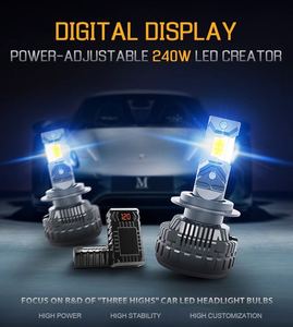 CAX F1Proデジタルディスプレイ120W * 2H7LEDヘッドライト電球240WH11H4車のヘッドランプ電球エラーフリー90059006車の電球 - Product Image 6
