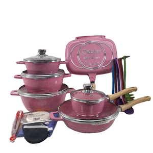 OWNSWING新しいdessini 23PCS Maifan石調理器具セットダイキャスト調理セット木製ハンドルノンスティックポットセット - Product Image 1