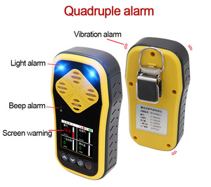 เครื่องตรวจจับก๊าซหลายเครื่องวิเคราะห์แบบพกพา O2 H2S CO EX 4 In 1เครื่องตรวจจับการรั่วไหลของก๊าซ - Product Image 2