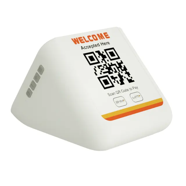 ES12 ödeme ses kutusu 4g/wifi/bluetooth masaüstü taşınabilir hoparlör statik Qr kodu akıllı ödeme Pos terminali