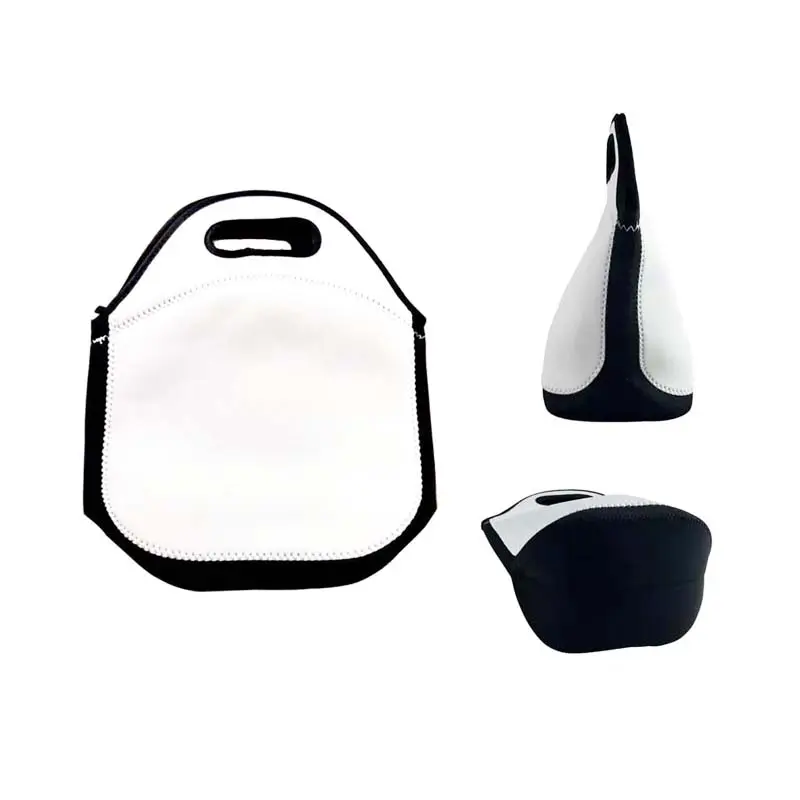 5mm kalınlığında beyaz süblimasyon için boş yalıtımlı kamp öğle yemeği çantası neopren süblimasyon boşlukları yemek taşıma çantası torbalar için piknik