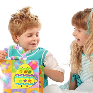 Çeşitli DIY paskalya zanaat kitleri eğitim kağıt köpük yumurta süsler ve çıkartmalar çocuklar için güvenli Unisex çanta içinde paketlenmiş