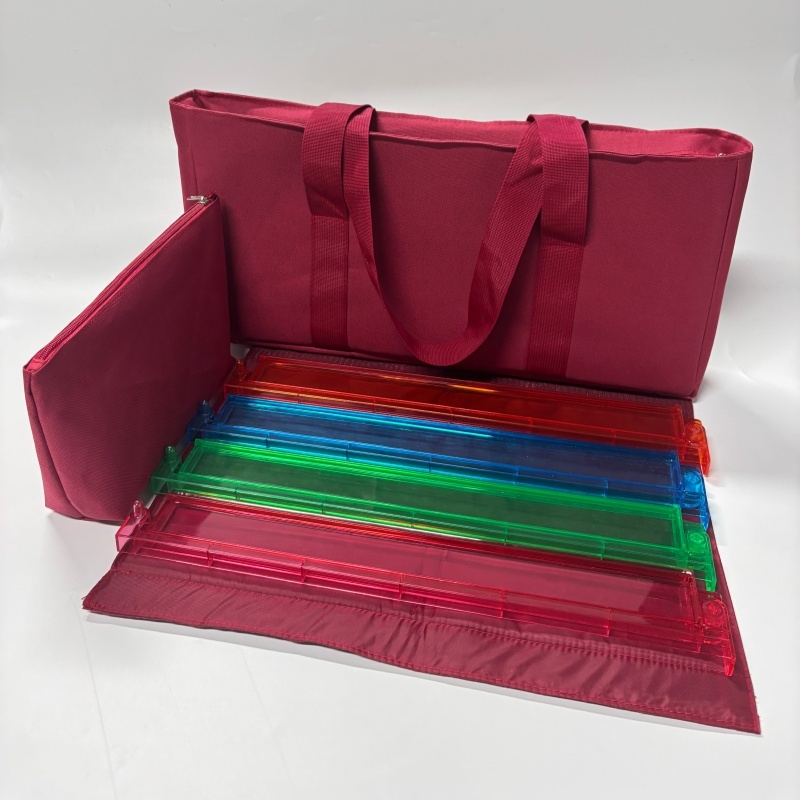 Ensemble de sacs de Mahjong rouge