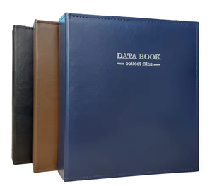 Carpeta de documentos A4 de cuero PU favorita del comprador Pro Logo personalizado películas de colores Clips planificador Notebook Carpeta de cartera de 3 anillos - Product Image 3