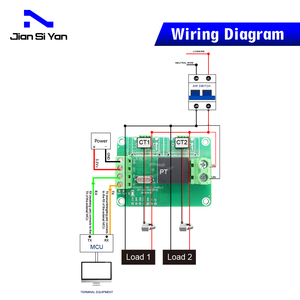 Jsy Mk 194g Energy Meter Module for <strong>Arduino</strong> TTL Modbus-RTU Bi-directional Measurement <strong>AC</strong> Digital Power Metering Monitor Module - Product Image 5
