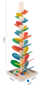 Large Wooden Rainbow Music Tree <strong>Toy</strong> Sound Tree, Ball Run Free <strong>Installation</strong> for Toddler - Product Image 3