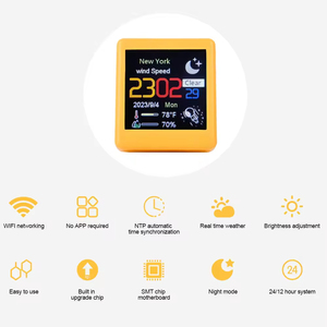 Mini Smart Clock WIFI Uhr Wetter vorhersage Station Gaming Desktop Dekoration DIY Süße GIF Animationen Elektronische Album uhr - Product Image 5