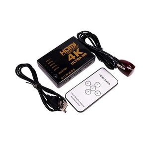 Conmutador HD MI de 5 puertos 5 en 1 salida HDTV Switcher 3D 1080p 4K Selector Splitter Hub con control remoto IR