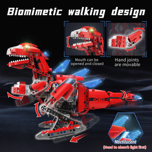 2-in-1電気ビルディングブロックリモートコントロール恐竜ロボットおもちゃセットAPPプログラムゲーム機能付きドラゴン恐竜レンガタイプ - Product Image 4