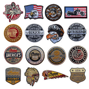 أمريكا خمر النسر رئيس مطرزة التصحيح الهندي الحديد على القماش نادي دراجة نارية شارة الرياضة البلاستيكية - Product Image 2