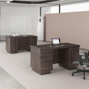 Mesa de ordenador de oficina de madera de nogal moderna, nuevos muebles para el hogar con 3 cajones y función extensible para escritorio de personal