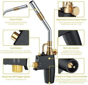 Soplete de arranque de gatillo de alta intensidad, pistola de soldadura portátil sin oxígeno, uso con MAPP/MAP Pro/propano para soldadura de Gas - Product Image 5