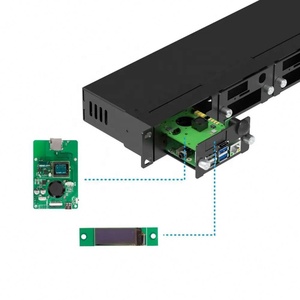 Raspberry Pi Rack mount Komplett gehäuse Version 2.0 mit PoE-Funktional ität, vorne abnehmbar 19 "1U Rack Mount mit C. - Product Image 5